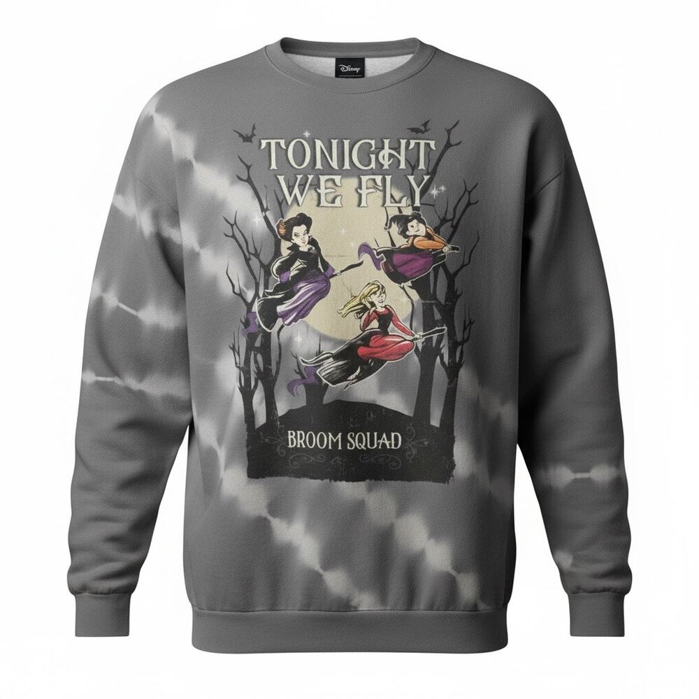 NWT Our Universe Disney Hocus Pocus Broom Squad Crewneck Sanderson Sisters L